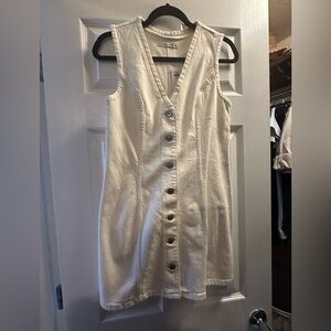 Abercrombie white denim dress